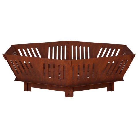VidaXL Kominek Rdzawy 80 x 80 x 23 cm Stal kortenowska