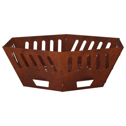 VidaXL Kominek Rdzawy 80 x 80 x 28 cm Stal kortenowska