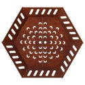 VidaXL Kominek Rdzawy 80 x 80 x 28 cm Stal kortenowska