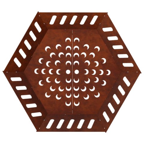 VidaXL Kominek Rdzawy 80 x 80 x 28 cm Stal kortenowska