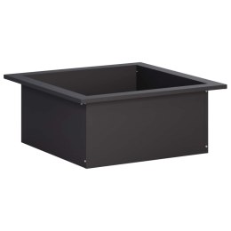VidaXL Pierścień do ogniska Czarny 90 x 90 x 25 cm Stal