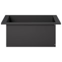 VidaXL Pierścień do ogniska Czarny 90 x 90 x 25 cm Stal