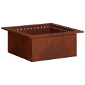 VidaXL Pierścień do ogniska Rdzawy 60 x 60 x 25 cm Stal kortenowska