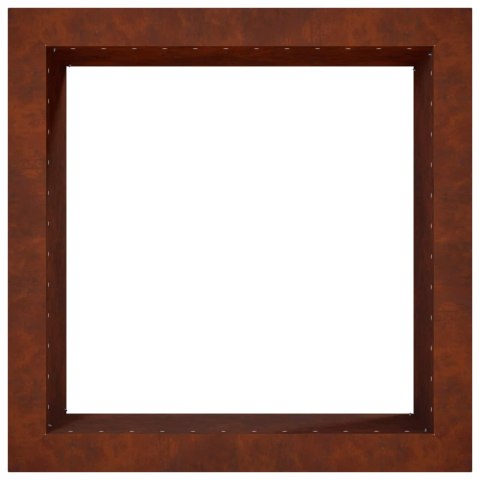 VidaXL Pierścień do ogniska Rdzawy 60 x 60 x 25 cm Stal kortenowska