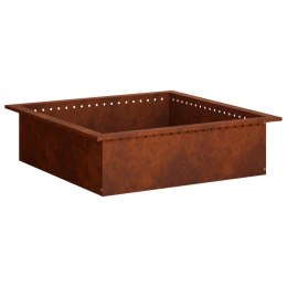 VidaXL Pierścień do ogniska Rdzawy 80 x 80 x 25 cm Stal kortenowska