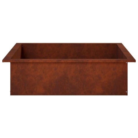 VidaXL Pierścień do ogniska Rdzawy 90 x 90 x 25 cm Stal kortenowska