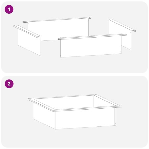 VidaXL Pierścień do ogniska Rdzawy 90 x 90 x 25 cm Stal kortenowska
