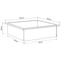 VidaXL Pierścień do ogniska Rdzawy 90 x 90 x 25 cm Stal kortenowska