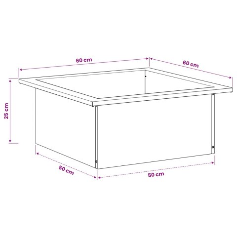 PIERŚCIEŃ DO OGNISKA RDZAWY 90 X 90 X 25 CM STAL KORTENOWSKA