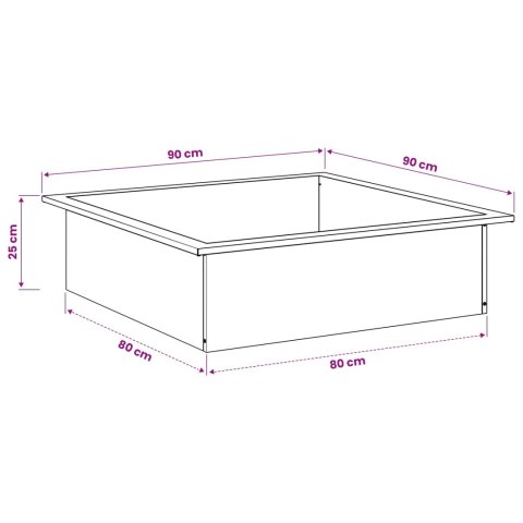 PIERŚCIEŃ DO OGNISKA RDZAWY 90 X 90 X 25 CM STAL KORTENOWSKA