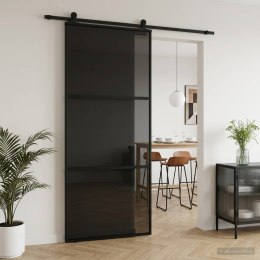 DRZWI PRZESUWNE 90 X 205 CM SZKŁO HARTOWANE I ALUMINIUM