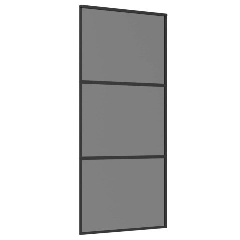 DRZWI PRZESUWNE 90 X 205 CM SZKŁO HARTOWANE I ALUMINIUM