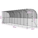 VidaXL Kurnik przy ścianie srebrny 600 x 150 x 215 cm Stal ocynkowana