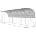 VidaXL Kurnik przy ścianie srebrny 600 x 150 x 215 cm Stal ocynkowana