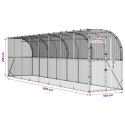 VidaXL Kurnik przy ścianie srebrny 600 x 150 x 215 cm Stal ocynkowana