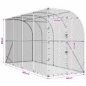 VidaXL Kurnik przy ścianie srebrny 600 x 150 x 215 cm Stal ocynkowana