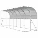 VidaXL Kurnik przy ścianie srebrny 600 x 150 x 215 cm Stal ocynkowana
