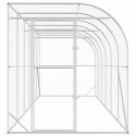 VidaXL Kurnik przy ścianie srebrny 600 x 150 x 215 cm Stal ocynkowana