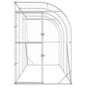 VidaXL Kurnik przy ścianie srebrny 600 x 150 x 215 cm Stal ocynkowana