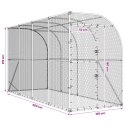 VidaXL Kurnik przy ścianie srebrny 600 x 150 x 215 cm Stal ocynkowana