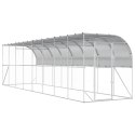 VidaXL Kurnik przy ścianie srebrny 600 x 150 x 215 cm Stal ocynkowana