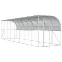 VidaXL Kurnik przy ścianie srebrny 600 x 150 x 215 cm Stal ocynkowana