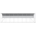 VidaXL Kurnik przy ścianie srebrny 600 x 150 x 215 cm Stal ocynkowana