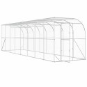VidaXL Kurnik przy ścianie srebrny 600 x 150 x 215 cm Stal ocynkowana