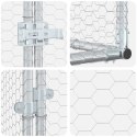 VidaXL Kurnik przy ścianie srebrny 600 x 150 x 215 cm Stal ocynkowana