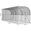 VidaXL Kurnik przy ścianie srebrny 600 x 150 x 215 cm Stal ocynkowana