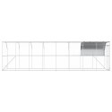 VidaXL Kurnik przy ścianie srebrny 800 x 200 x 215 cm Stal ocynkowana