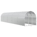 VidaXL Kurnik srebrny 1000 x 200 x 200 cm Stal ocynkowana