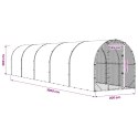 VidaXL Kurnik srebrny 1000 x 200 x 200 cm Stal ocynkowana