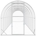 VidaXL Kurnik srebrny 1000 x 200 x 200 cm Stal ocynkowana