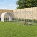 VidaXL Kurnik srebrny 1000 x 200 x 200 cm Stal ocynkowana