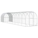 VidaXL Kurnik srebrny 1000 x 200 x 200 cm Stal ocynkowana