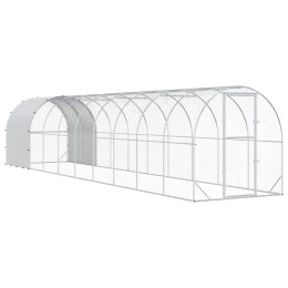 VidaXL Kurnik srebrny 1000 x 200 x 200 cm Stal ocynkowana