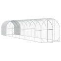 VidaXL Kurnik srebrny 1000 x 200 x 200 cm Stal ocynkowana