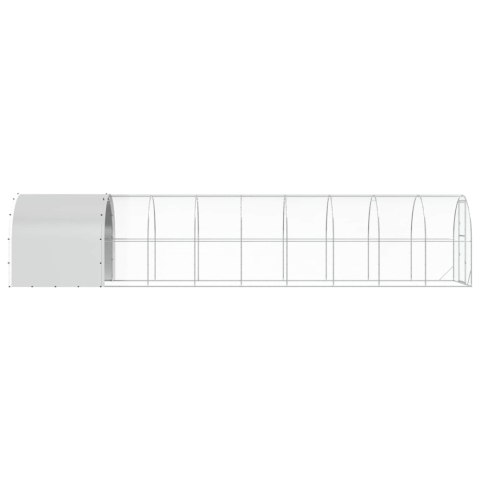 VidaXL Kurnik srebrny 1000 x 200 x 200 cm Stal ocynkowana