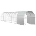 VidaXL Kurnik srebrny 1000 x 200 x 200 cm Stal ocynkowana