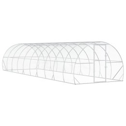 VidaXL Kurnik srebrny 1000 x 300 x 200 cm Stal ocynkowana