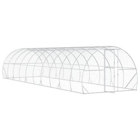 VidaXL Kurnik srebrny 1000 x 300 x 200 cm Stal ocynkowana
