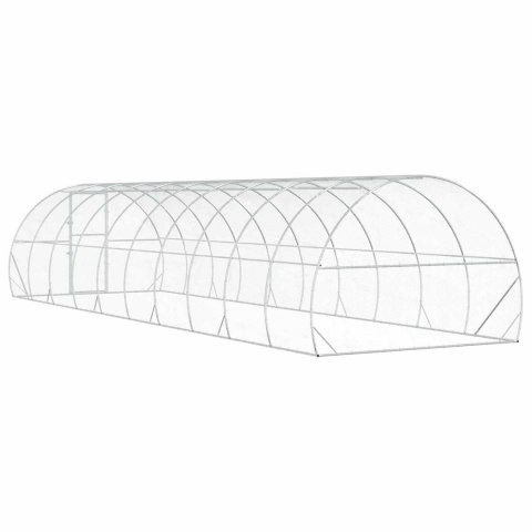 VidaXL Kurnik srebrny 1000 x 300 x 200 cm Stal ocynkowana