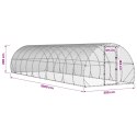 VidaXL Kurnik srebrny 1000 x 300 x 200 cm Stal ocynkowana