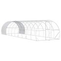 VidaXL Kurnik srebrny 1000 x 300 x 200 cm Stal ocynkowana