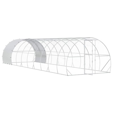 VidaXL Kurnik srebrny 1000 x 300 x 200 cm Stal ocynkowana