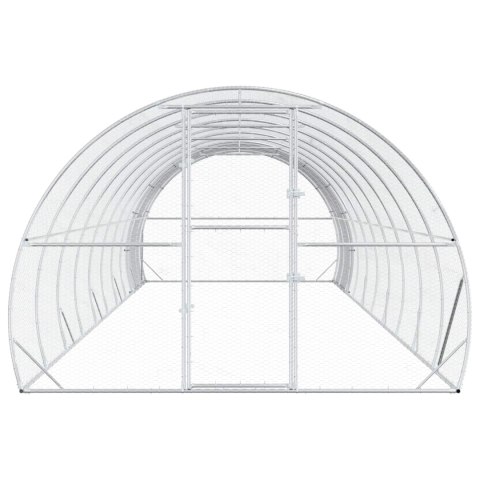VidaXL Kurnik srebrny 1000 x 300 x 200 cm Stal ocynkowana