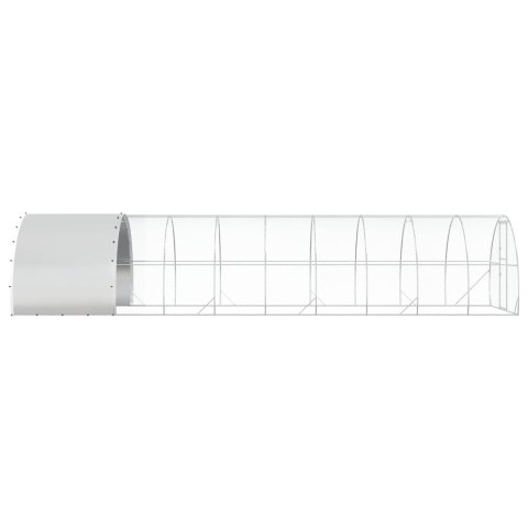 VidaXL Kurnik srebrny 1000 x 300 x 200 cm Stal ocynkowana