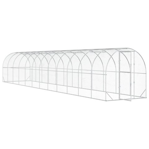 VidaXL Kurnik srebrny 1200 x 200 x 200 cm Stal ocynkowana