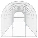 VidaXL Kurnik srebrny 1200 x 200 x 200 cm Stal ocynkowana